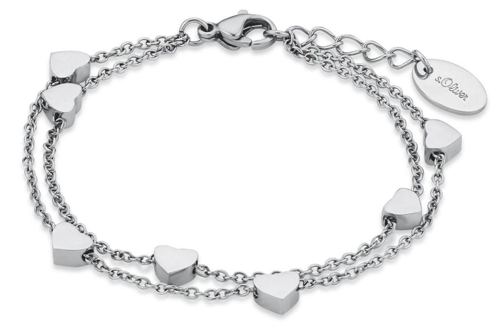 s.Oliver 2018830 Mädchen Armband Herzen Edelstahl Silber 16 Produktbild 