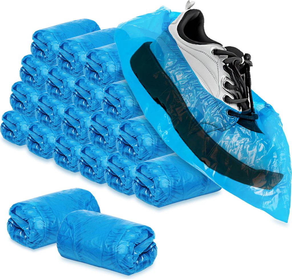 com-four® 200x Einweg Überziehschuhe 3g je Überzieher - Produktbild 