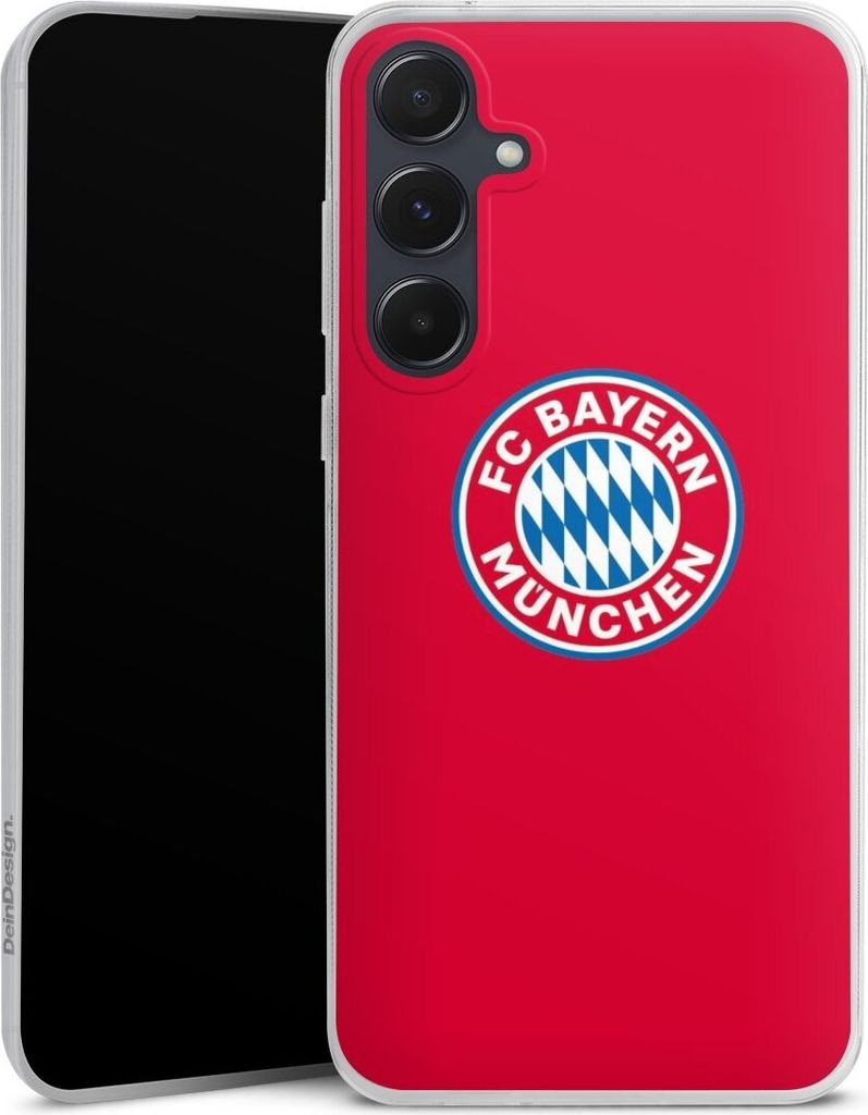 DeinDesign Slim Hülle für Samsung Galaxy A55 5G Silikon Case Ultra Dünn Handyhülle FC Bayern München FCB Logo