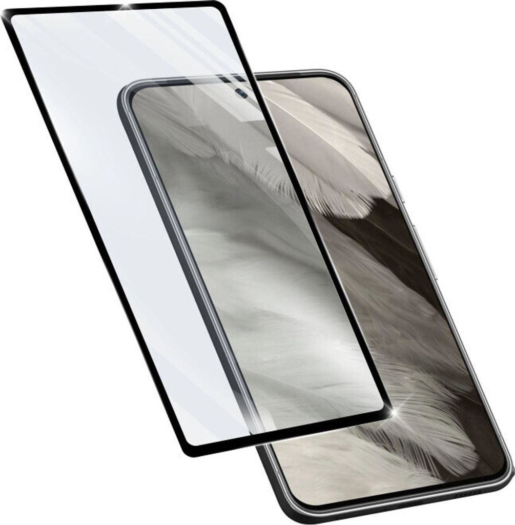 Cellularline Impact Glass Capsule - Google Pixel 8 Widerstandsfähiges gehärtetes Glas über die gesamte Oberfläche, Universal, Pixel 8, Kratzres...