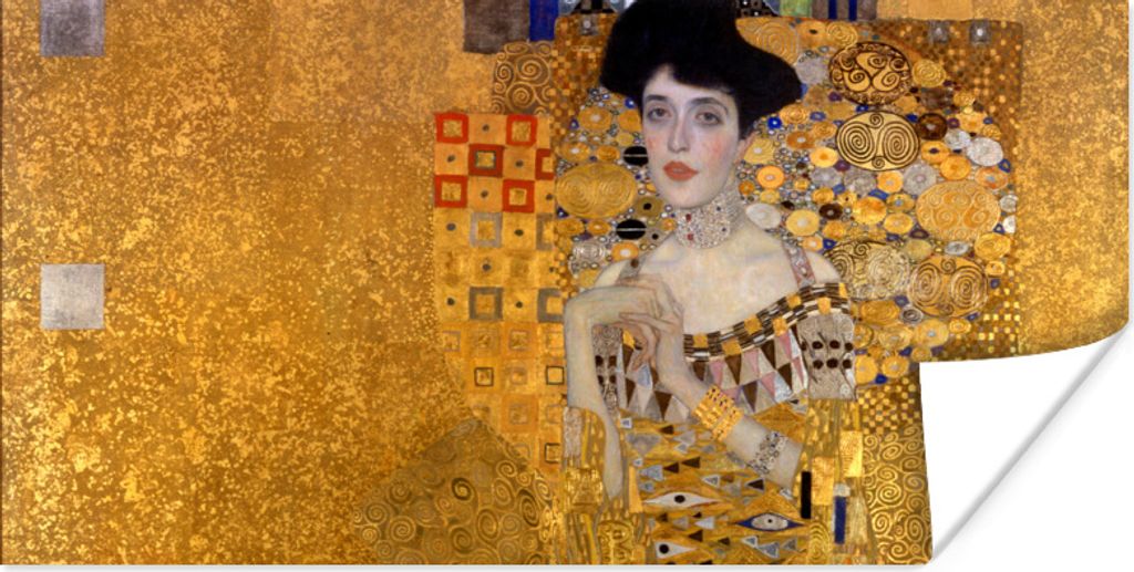 MuchoWow Poster Porträt von Adèle Bloch-Bauer I - Gemälde von Gustav Klimt 120x60 cm - Bild