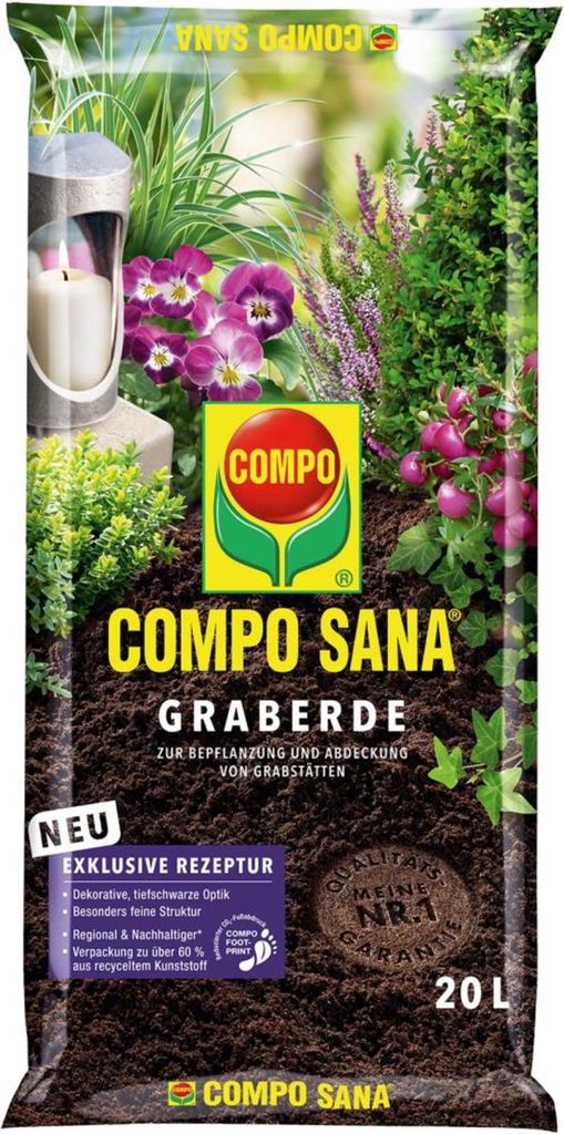 Graberde COMPO SANA® tiefschwarz 20 L Produktbild 