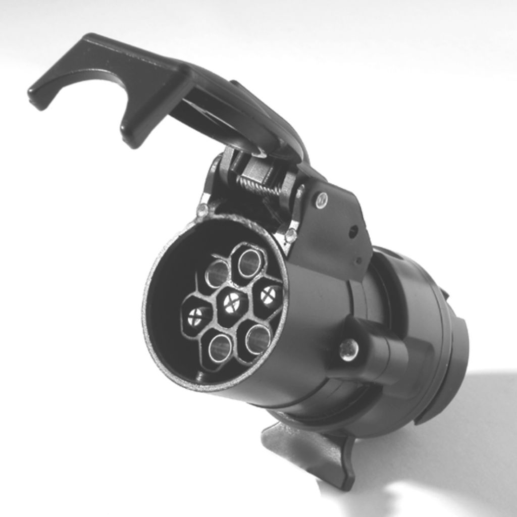 All Ride Adapter Anhänger 13 auf 7 Polig - 12V Leistung - Geeignet für Anhänger, Wohnwagen und Fahrradträger - Kunststoff - Schwarz