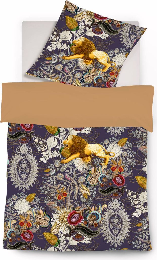 fleuresse Bettwäsche Mako-Satin BL 135x200 cm lila Bettbezug Bettzeug
