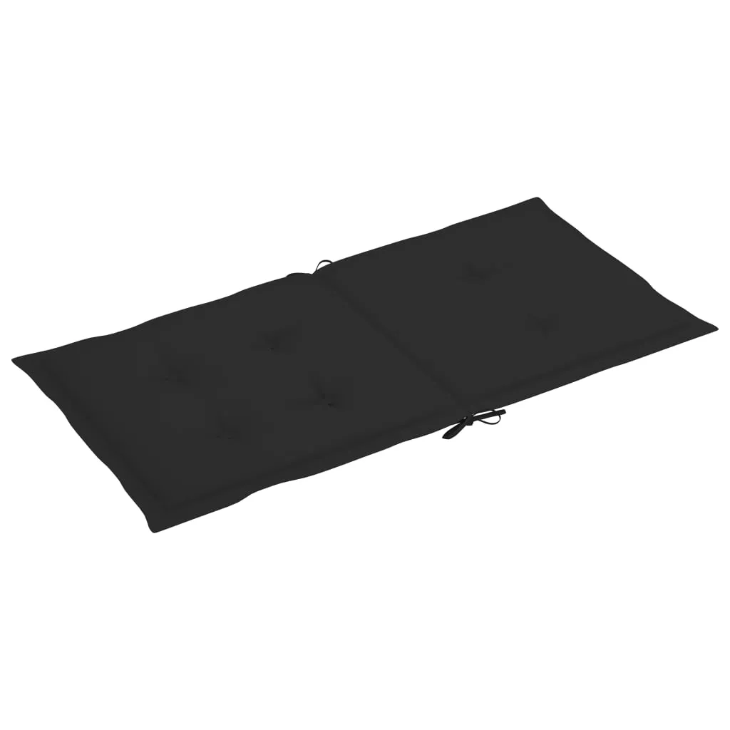 vidaXL Cuscini per sedie da giardino per schienale basso 6 pezzi nero 100x50x3cm - 9