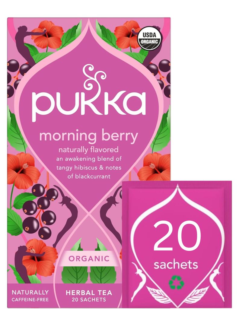 Pukka Organic Herbal Tea, Morning Berry 34g - 20 Sachets