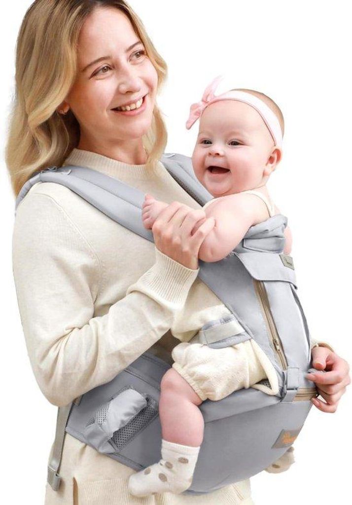 Babytragetasche für Säuglinge bis zum Kleinkind mit Hüftgelenks-Sitz und Lendenwirbel-Unterstützung - 7-60 lbs - für alle Jahreszeiten - für ...