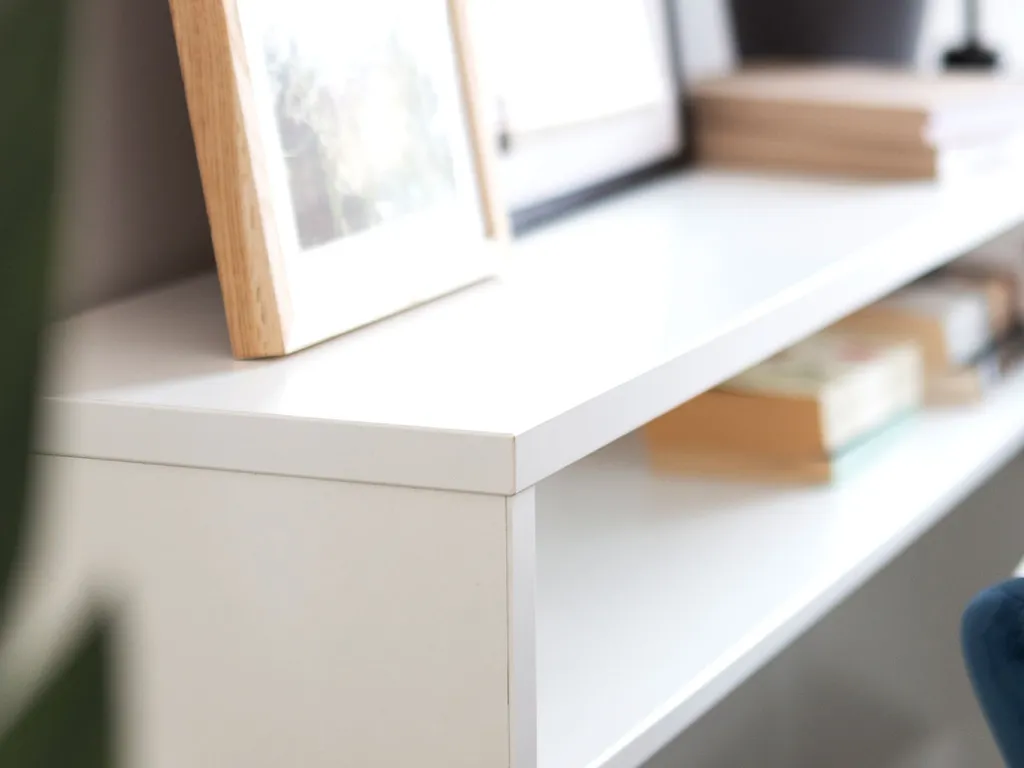 Bureau modulable CELENA gris orientation gauche structure gain de place - 11