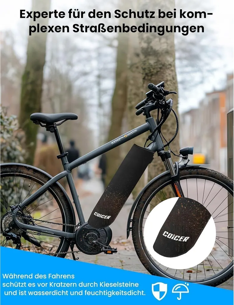 COICER Housse De Protection Pour Batterie De Vélo électrique – Circonférence 28-45 Cm, Néoprène Isolant, Anti-gel, étanche, Sécurité Nuit