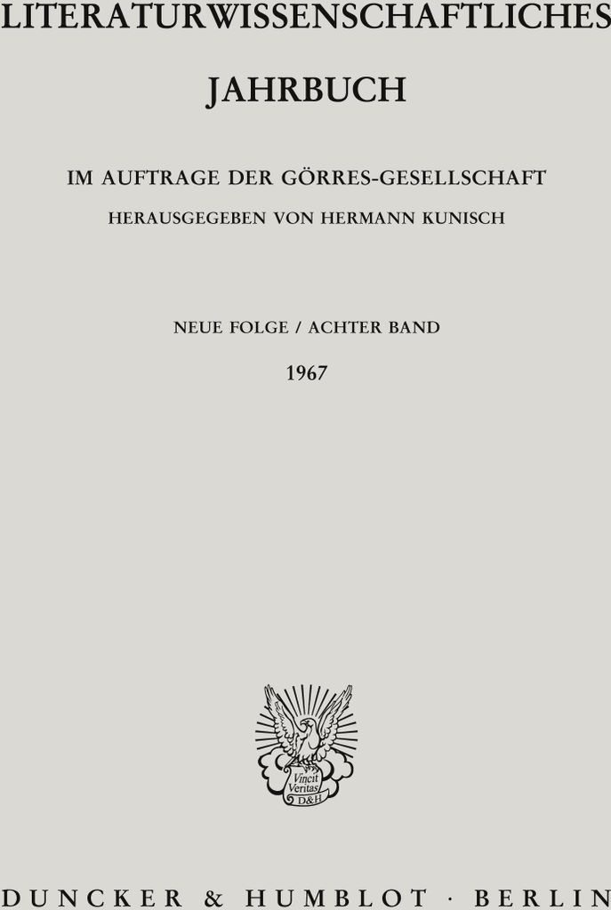 Literaturwissenschaftliches Jahrbuch.