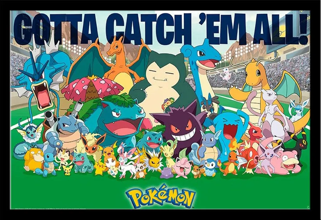 Poster Pokémon Protégé par Cadre interchangeable et Vitre Acrylique