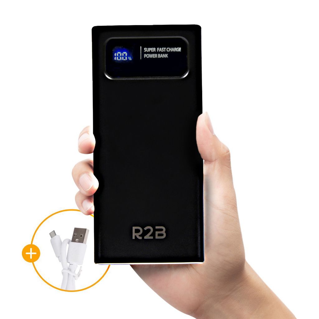 R2B Powerbank 20000 mAh, Power bank Schnelllade 22,5W USB-C PD3.0 & QC4.0 Tragbarer Externer HandyAkkus mit LED Display, iPhone und Samsung