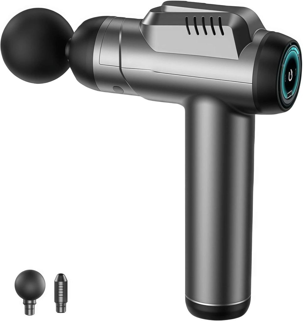 Massagepistole mit Ergonomisch Mit Verschiedenen Massageköpfen Für Den Körper Individuell einstellbare Massagestufen Leistungsstarker Akku