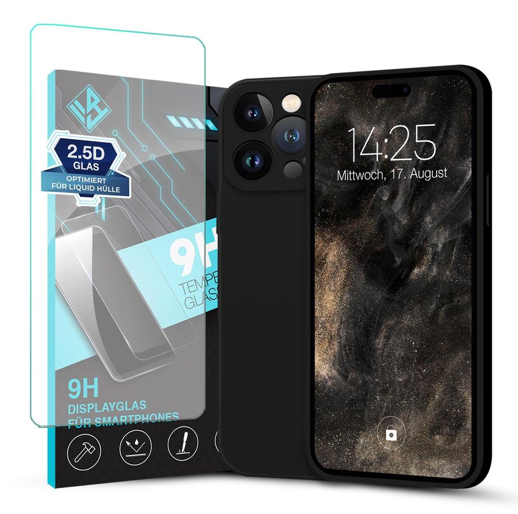 Hülle für Apple iPhone 15 Pro mit 9H Displayglas Produktbild 
