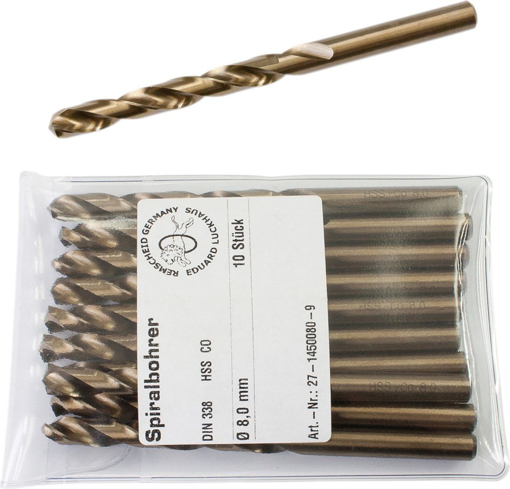 Dönges HSS-Spiralbohrer Co 5%, goldfarbig, Ø 6,0 mm (HSS Spiralbohrer)