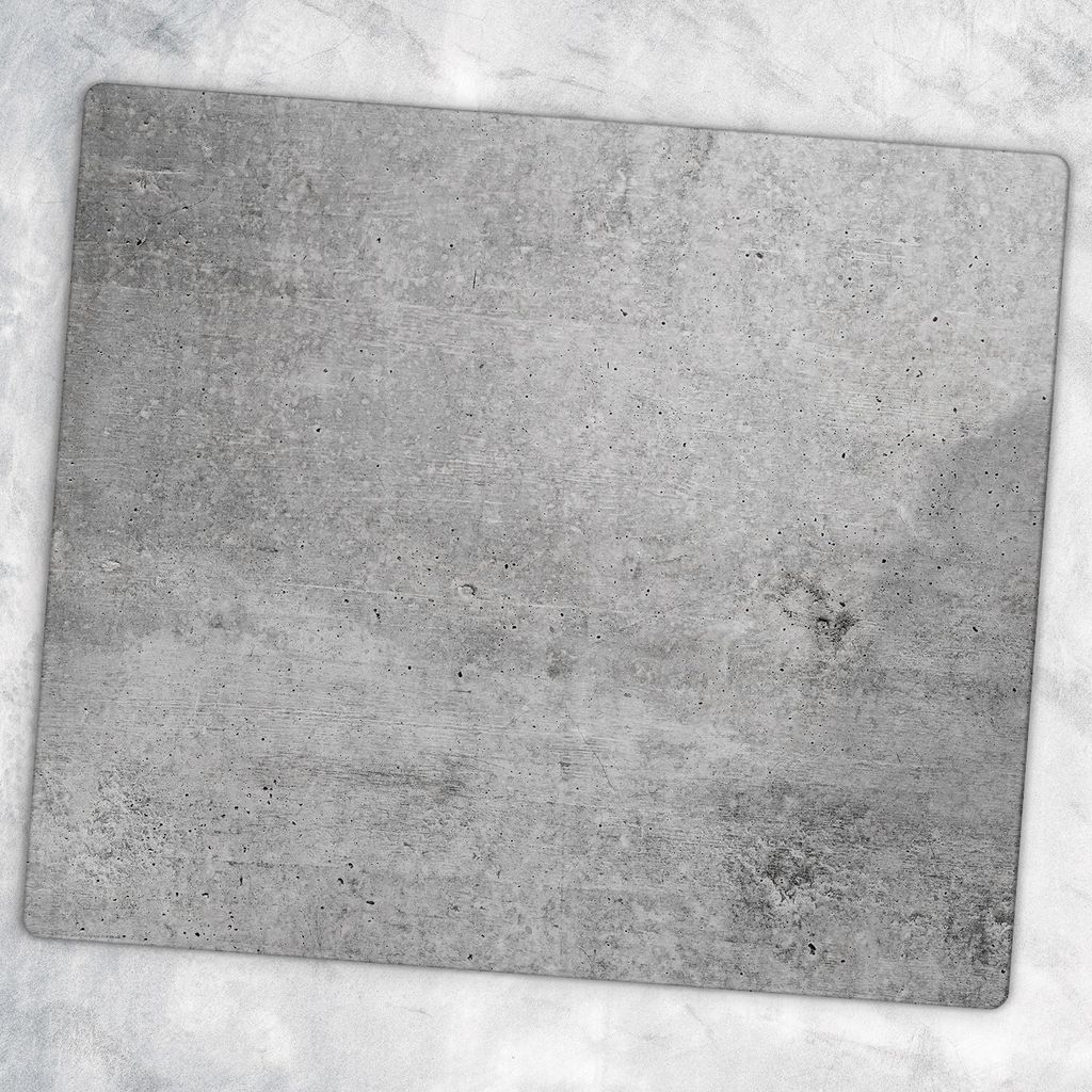 Glas-Herdabdeckplatten Glaskeramikkochfeld-Abdeckung Spritzschutz Glas 60 cm x 52 cm - Beton Textur