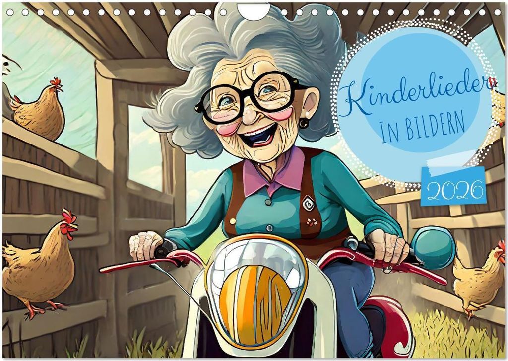 Kinderlieder - In Bildern (Wandkalender 2026 DIN A4 quer), CALVENDO Monatskalender
