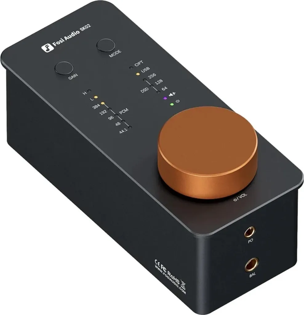 DAC SK02 Orange Haute Résolution DSD 256 avec Sortie Balanced 4,4 mm