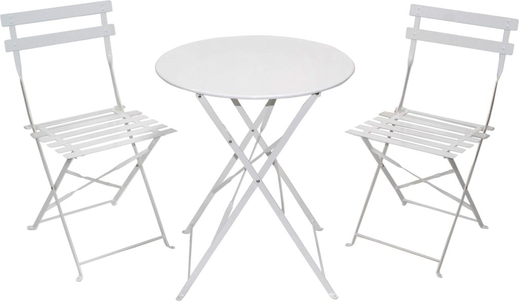 Kynast Bistro-Set 3tlg. Bistroset Tisch+2 Stühle 613-402088 weiß