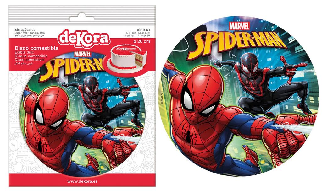 Dekora Spiderman  20cm Essbarer Tortenaufleger Produktbild 