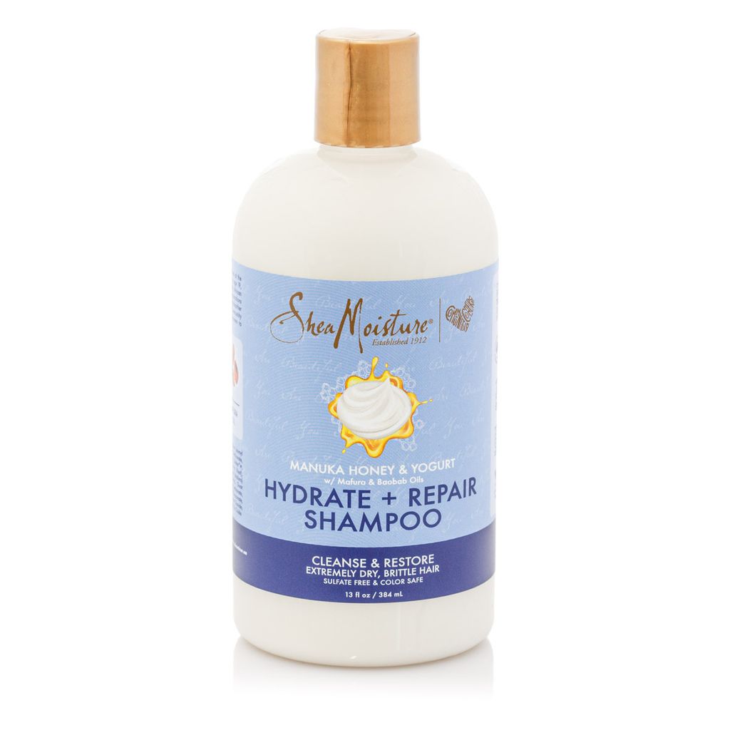 Shea Moisture Manuka Honey & Yoghurt Hydrate + Repair Shampoo 384ml feuchtigkeitsspendendes und reparierendes Haarwaschmittel