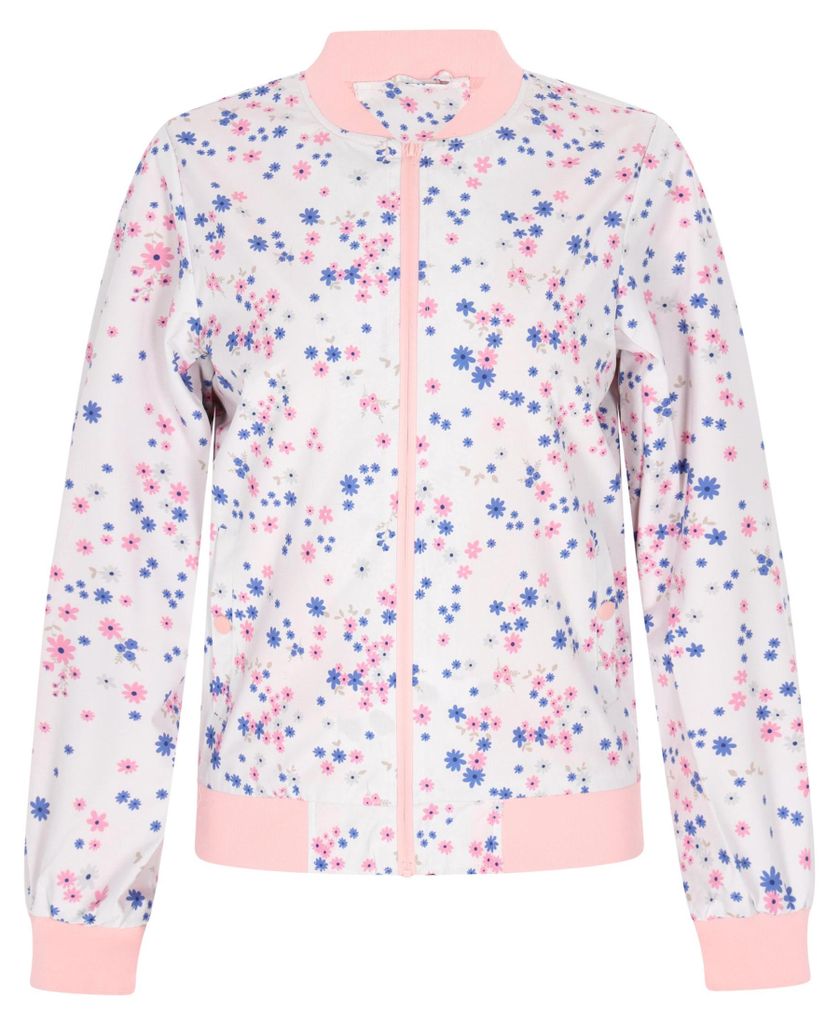 Damen Jacke im Bomberjacken-Stil, Langarm, reguläre Passform, Rosa, Größe S