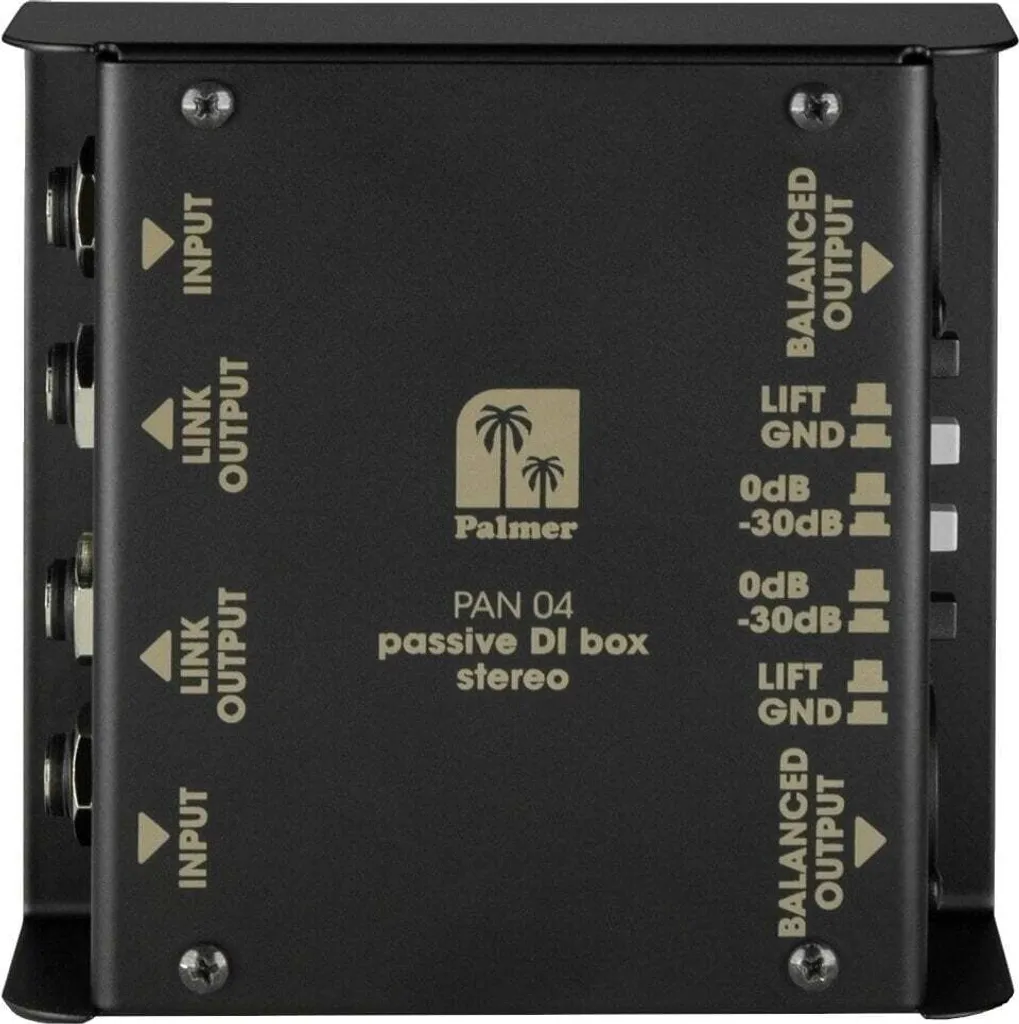 Boîtier de Direct DI Passif Palmer PAN 04 Double Canal pour Clavier et Basse