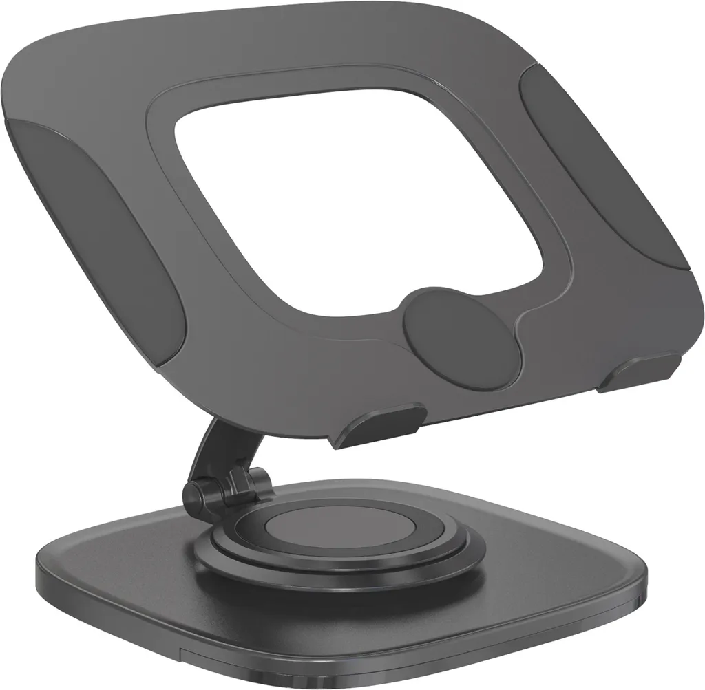 Support Ordinateur Portable pour Bureau Télétravail Réglable Noir