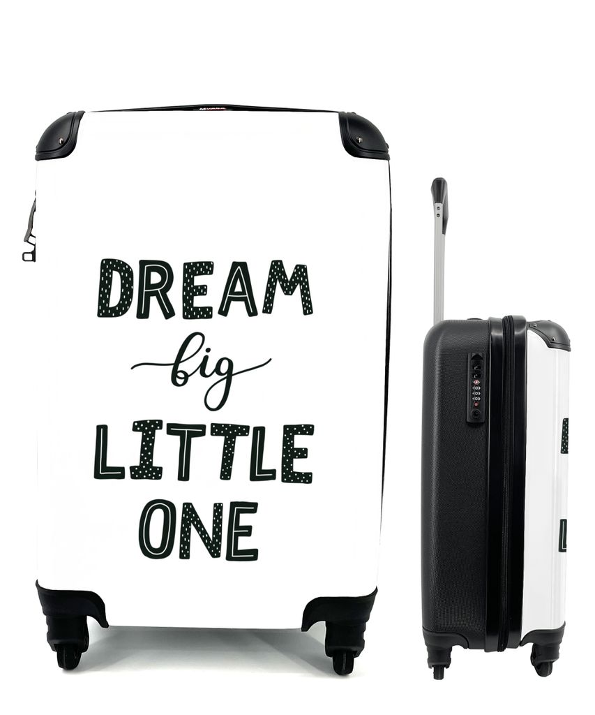 MuchoWow Koffer Handgepäck Trolley Rollkoffer Kleine Reisekoffer mit 4 Rollen - Träume - Kinder - Zitat - Jungen - Mädchen - Baby - Kinder - C...