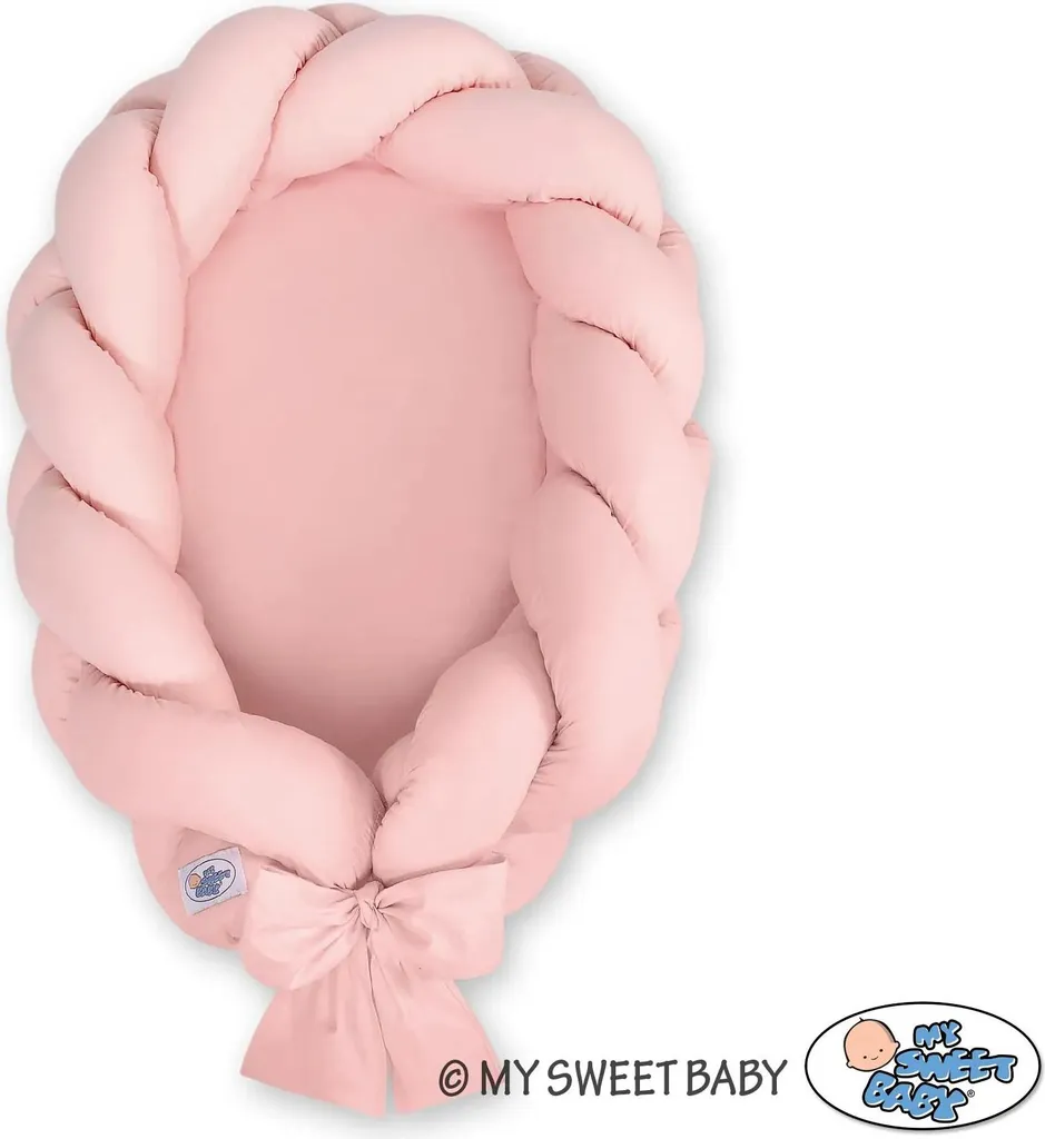 Cocon de voyage pour bébé rose bridal tissé - Lit d'appoint sécurisé - 2