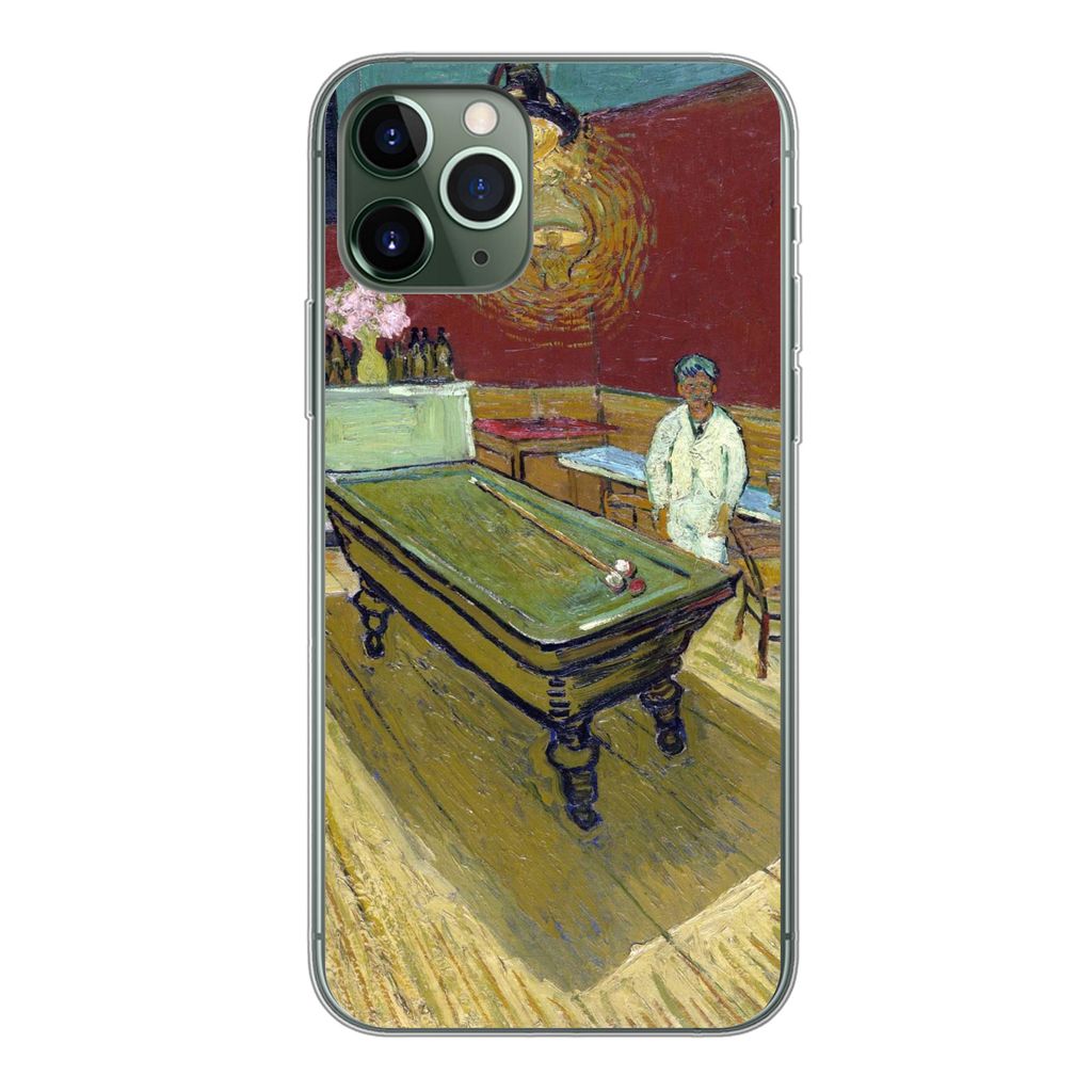 MuchoWow Handyhülle Schutzhülle Hülle für iPhone 11 Pro Das Nachtcafé - Vincent van Gogh Silikon Softcase Handy Hülle - Handy