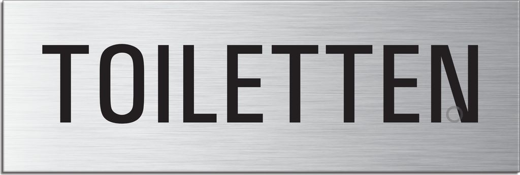 Schild - Toiletten | Türschild 240 x 80 mm Aluminium selbstklebend