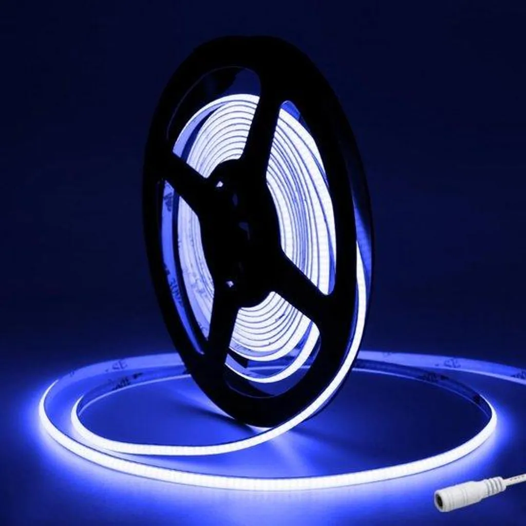 Ruban LED bleu 5 mètres haute qualité CRI 90 pour éclairage intérieur