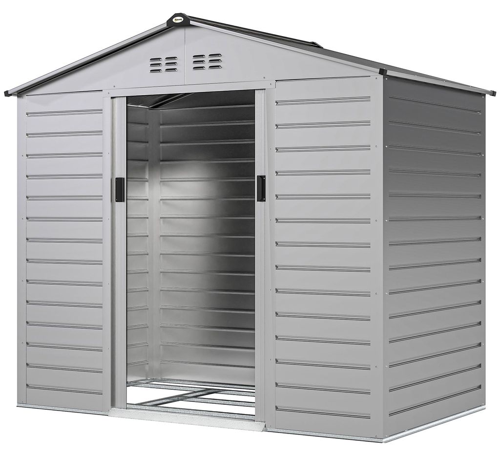 Outsunny. Cobertizo de acero galvanizado, 2,43 m², 213 x Imagen del producto 