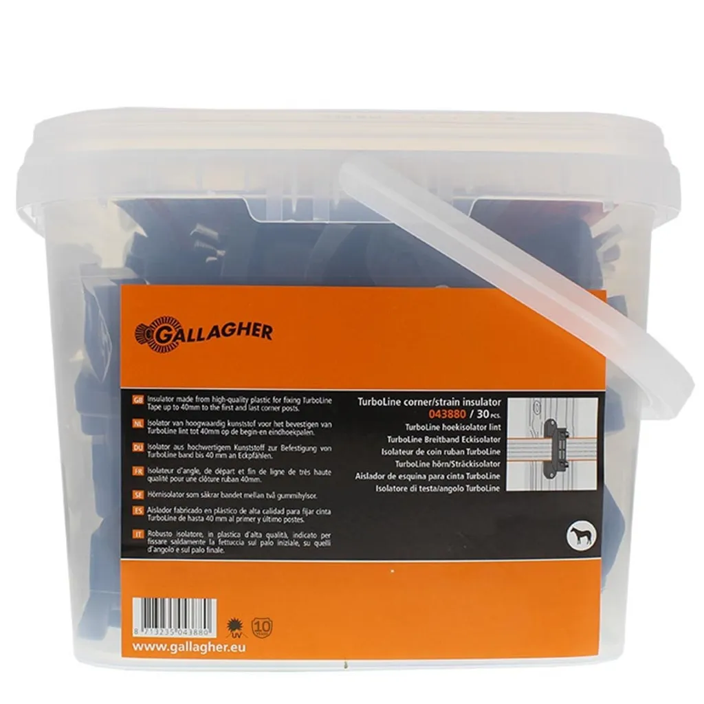 Isolateur d'angle Gallagher TurboLine robuste avec serrage manuel (x30)