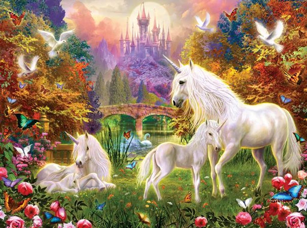 SunsOut Puzzle Castle Unicorns - 1000 Teile - Jan Patrik Krasny