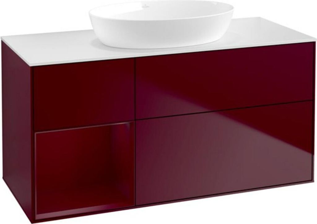 V&B Waschtischunterschrank Wandbeleuchtung Finion 120cm, Pl wh. m, Reg Peo m Lac, Peo m