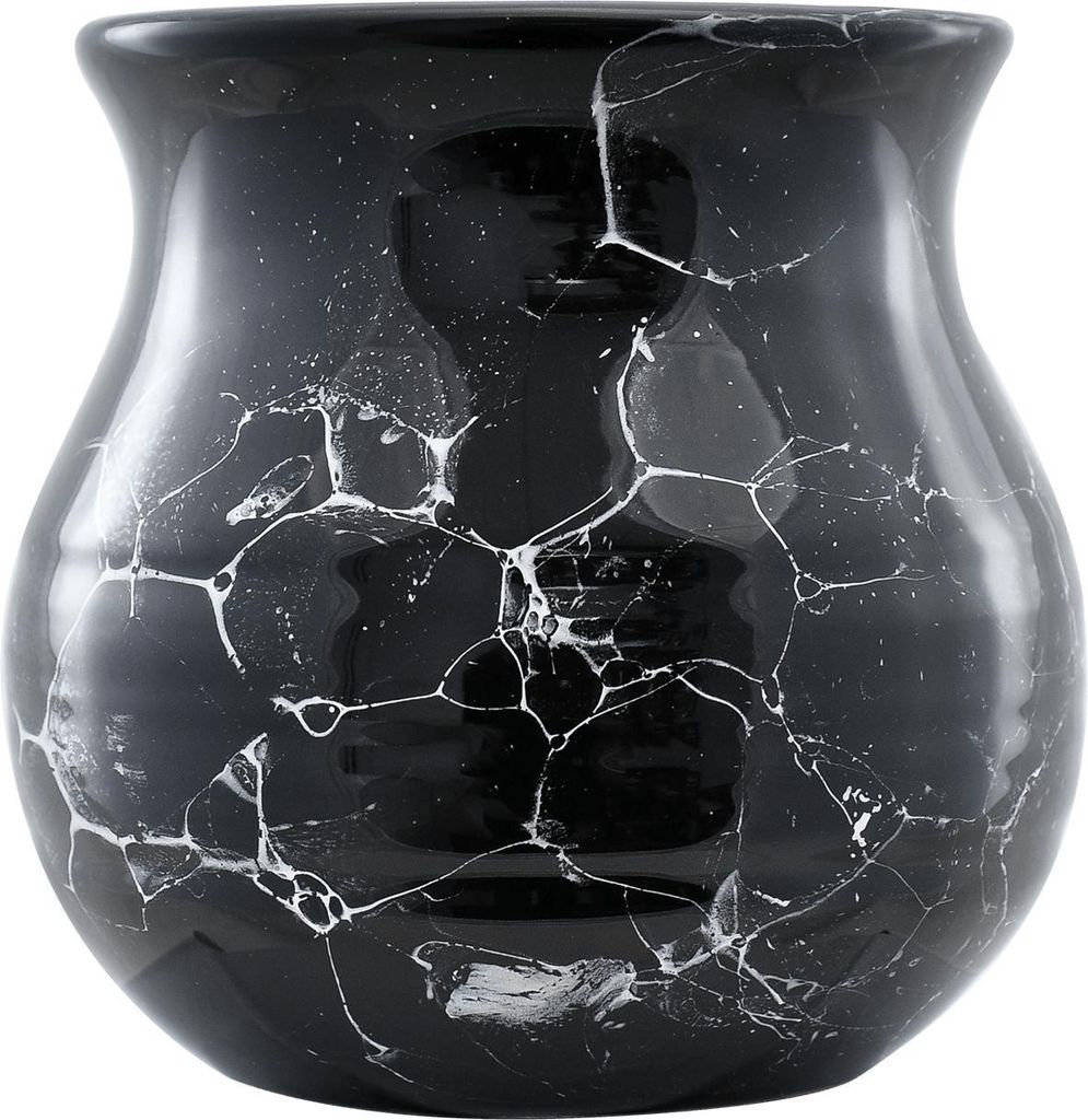 Cebador - Mate Becher Keramik Marmori 350ml - Dunkles Marmor-Design - Glasierte Oberfläche - Hitzebeständig - Handlich - Leicht zu Reinigen, Lang...