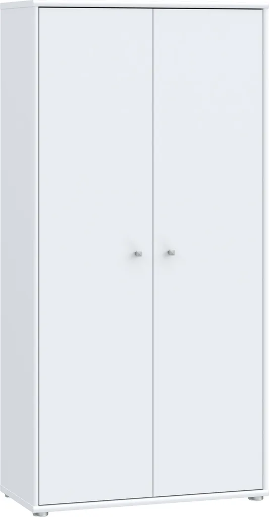 Armoire de bureau Tembi blanche - Dimensions 73,7 x 149,5 x 34,8 cm
