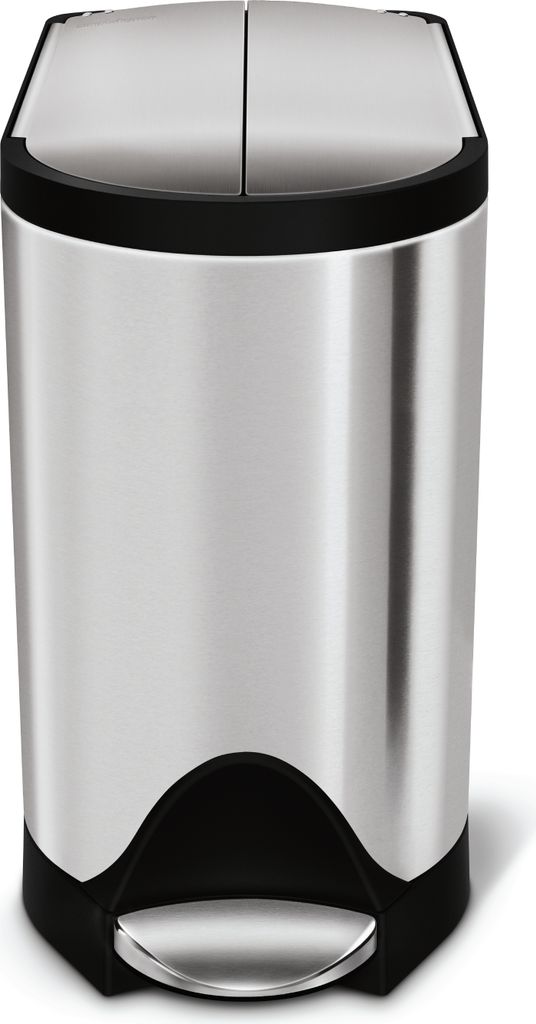 simplehuman 10 Liter schmetterling Treteimer, fingerabdrucksicherer Edelstahl - 3,5x3,5x25 cm; CW1899