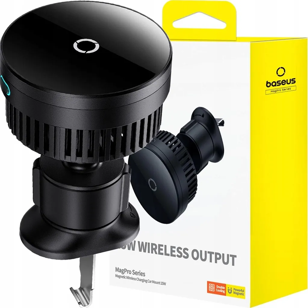 Baseus MagPro Caricatore Auto Wireless 15W - Design Magnetico Premium Nero
