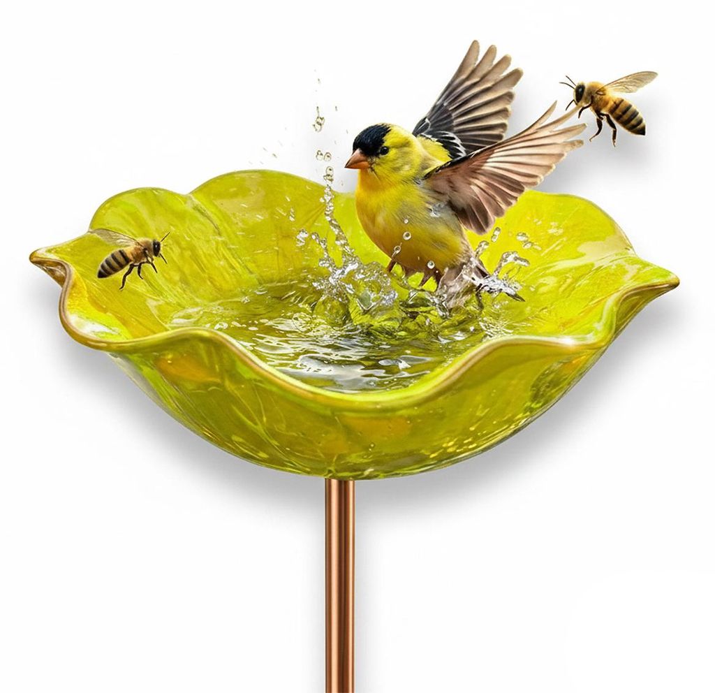 Bienen Tränke & Vogeltränke Garten, Metall Gartenstecker Produktbild 