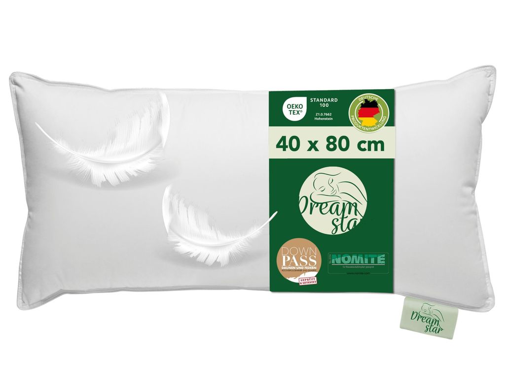 Driekamerig kussen | donskussen | DREAMSTAR | 40 x 80 cm Productafbeelding 