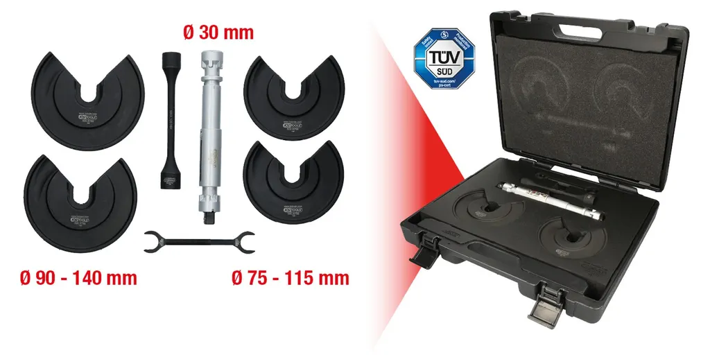 KS TOOLS 500.8755 Kit télescopique de serrage central haute sécurité