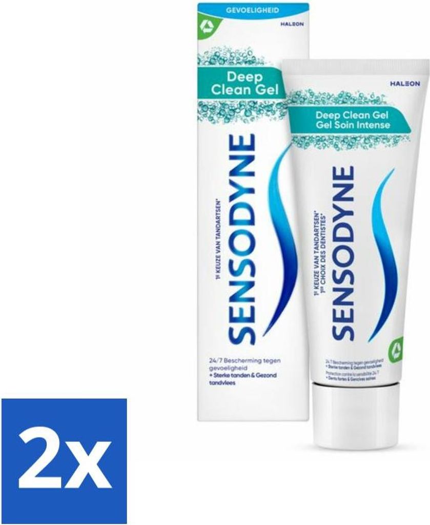 Sensodyne - Zahnpasta - Deep Clean Gel - Gründliche Reinigung - 75 ml - Vorteilspack - 2 Stücke