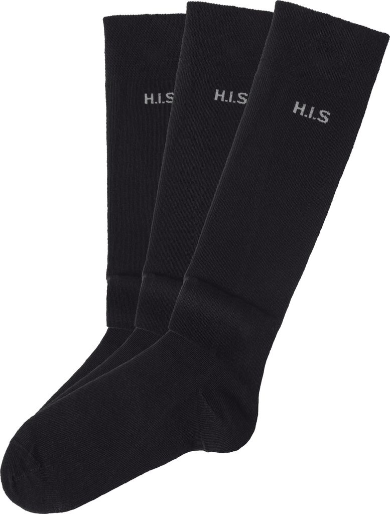 H.I.S. Kniestrümpfe 3 er-Pack schwarz Größe 35-38 Produktbild 