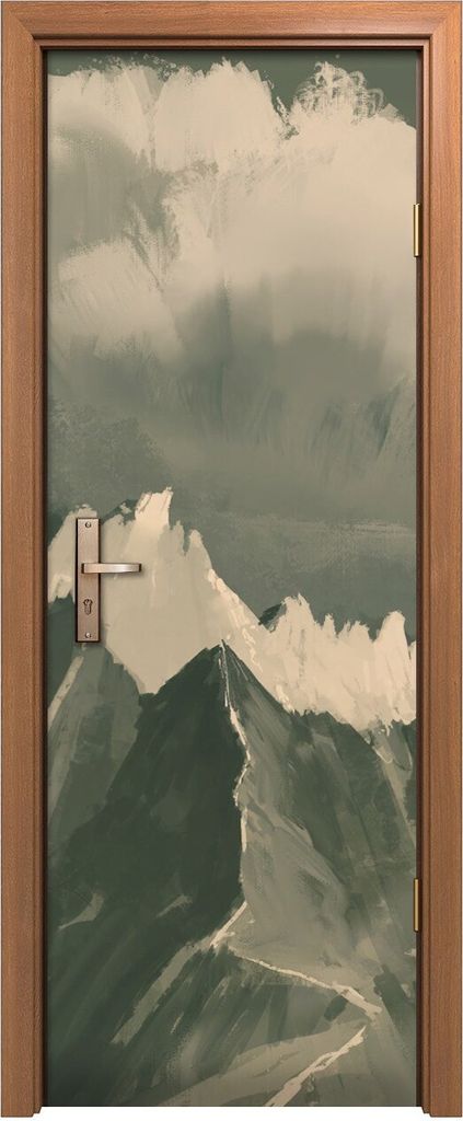 Türposter 70x200 cm Türaufkleber Türtapete Türfolie Klebefolie Doppeldecker über den Berg fliegend