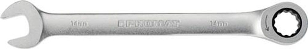 Maulringratschenschlüssel SW 14mm L.193mm ger.PROMAT