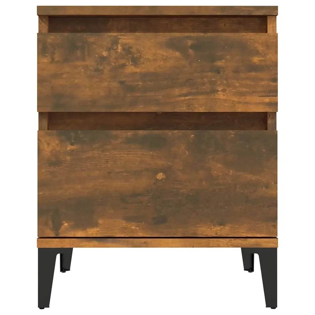 Comodini a Muro 2 pz Rovere Artigianale 38x34x40 cm
