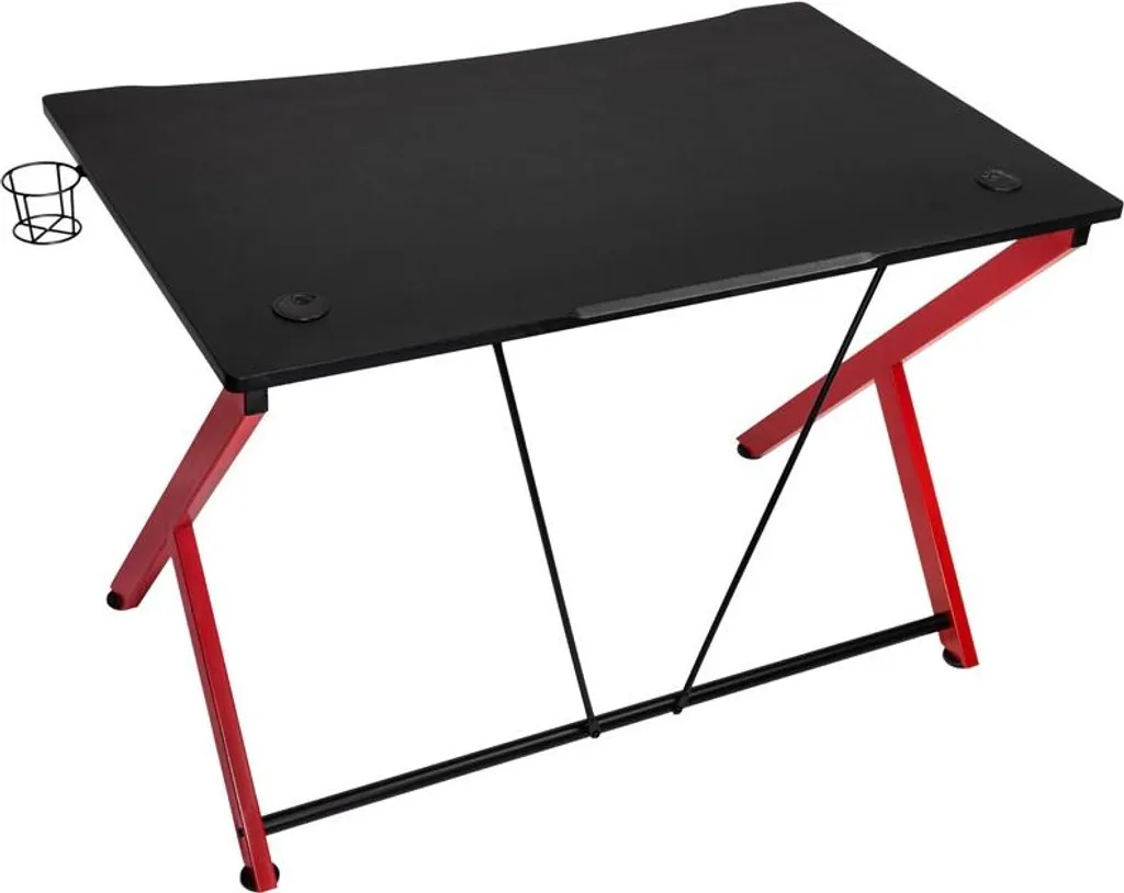 Nitro Concepts D12 Bureau de Jeu Noir et Rouge Idéal pour Setup Streaming - 4